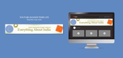 Republic Day India YouTube Banner Template – Free Download