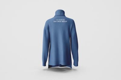 Blue Turtleneck Shirt Mockup – Free Download