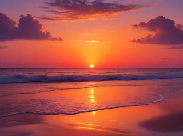 Beautiful and Serene Beach Sunset Scene – Free Stock Photo for Download