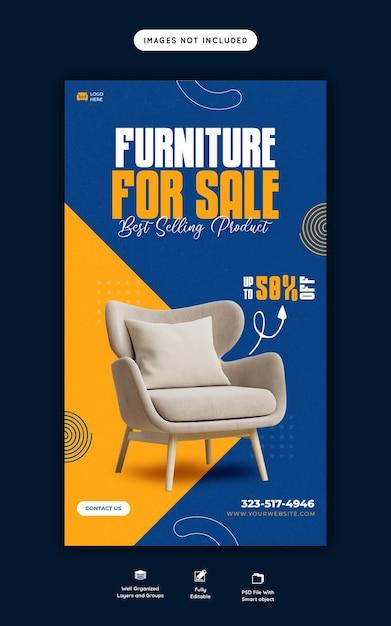 Furniture Sale Instagram and Facebook Story Template – Free to Download