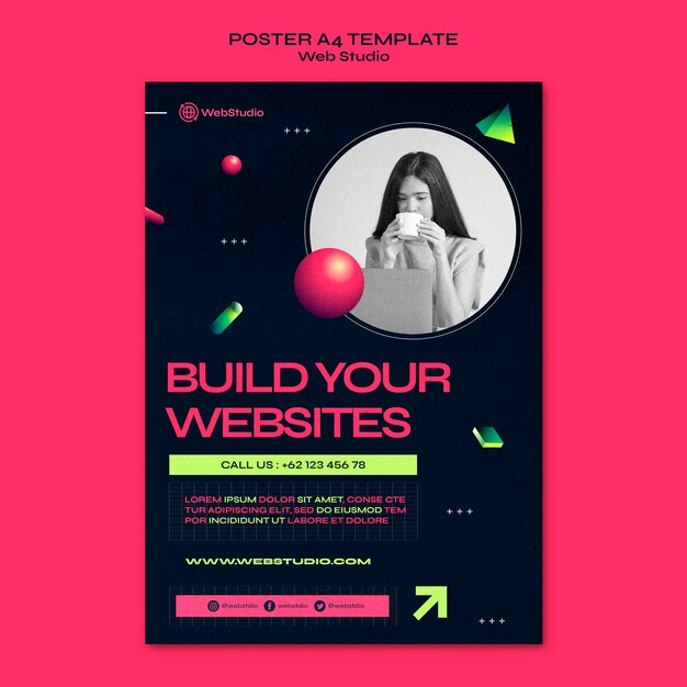 Web Studio Print Template – Free Download