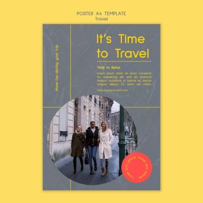 Travel Destination Vertical Poster Template – Free Download