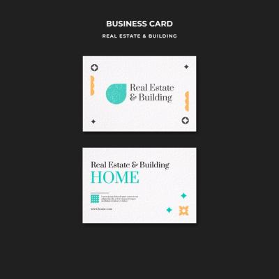 Flat Design Real Estate Business Card Template – Free Download