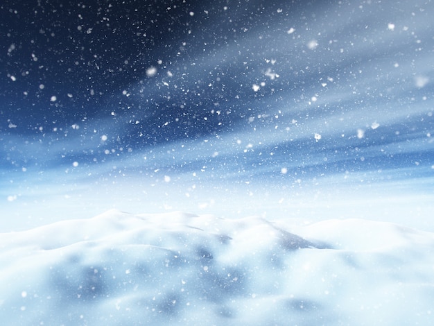 3D Christmas Snowy Landscape – Free Download, Download Free Stock Photo