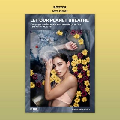 Take Care of the Earth Poster Template – Free Download