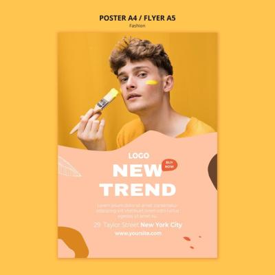 Male Fashion Poster Template – Free Download for Stylish Designs