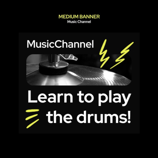 Music Channel Banner Template – Download Free Stock Photo