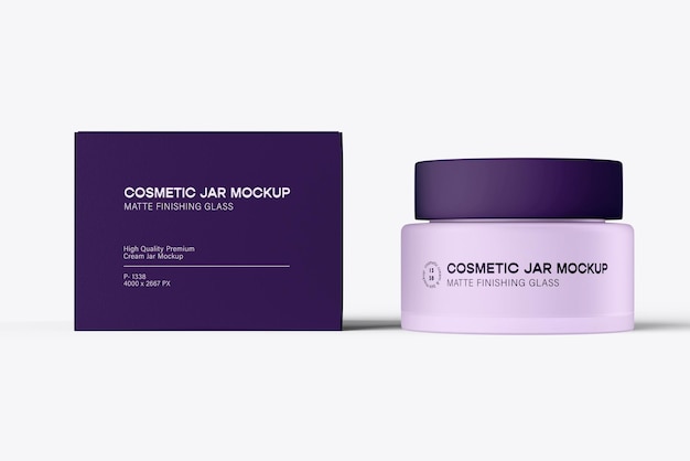 Cosmetic Jar and Box PSD Mockup â Free to Download