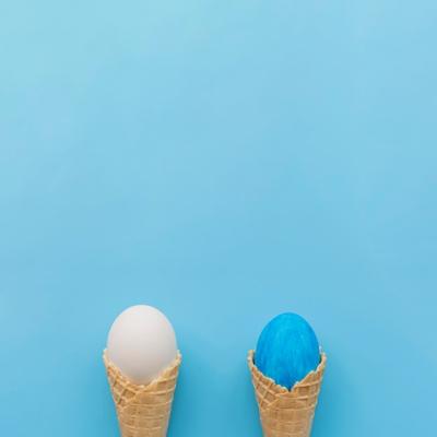 Bright Easter Eggs in Waffle Cones – Free Stock Photo, Download Free