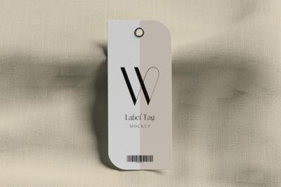 Label Tag on Soft Fabric Mockup – Free Stock Photo Download