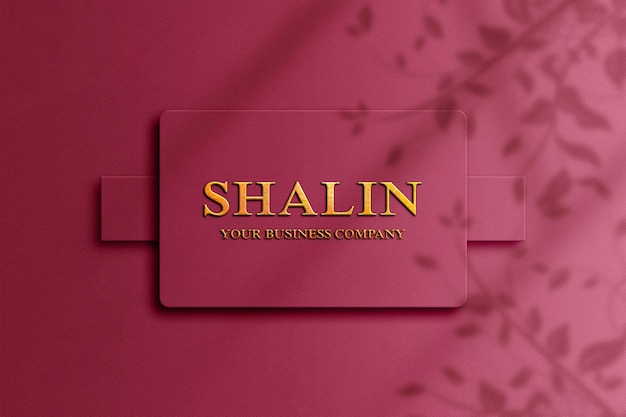 Luxury Embossed Logo Mockup Design with Gold Effect – Free Download