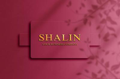 Luxury Embossed Logo Mockup Design with Gold Effect – Free Download
