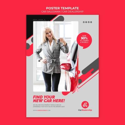 Car Dealership Print Template Featuring Stunning Photography – Free Download