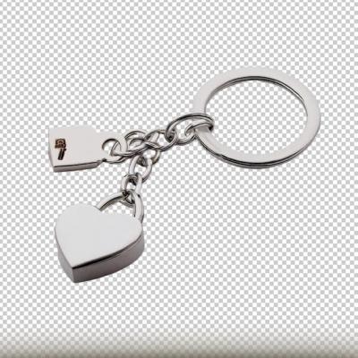 Heart Keychain Mockup on Transparent Background – Free Download