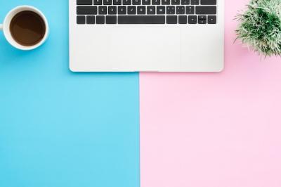 Creative Flat Lay Photo of Workspace Desk – Free Download