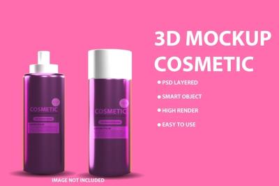 Minimalist 3D PSD Product Cosmetic Scene with Pink Background for Mockups – Free Download