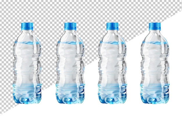 Five Bottles of Water with Blue Caps – Free Stock Photo for Download