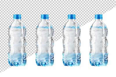 Five Bottles of Water with Blue Caps – Free Stock Photo for Download