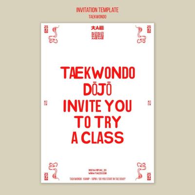Flat Design Taekwondo Template – Free Download