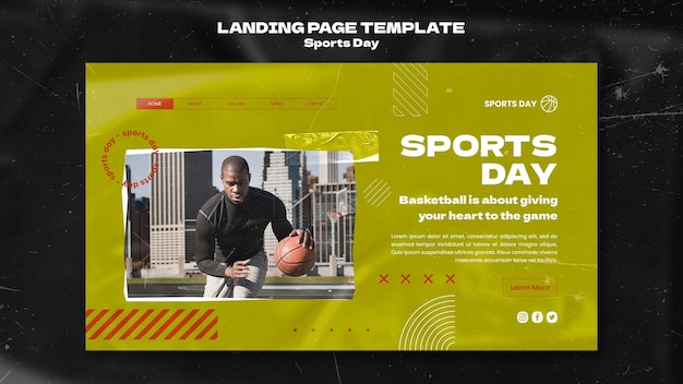 Sports Day Landing Page Template – Free Download