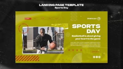 Sports Day Landing Page Template – Free Download