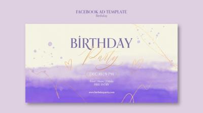 Birthday Celebration Facebook Template – Download Free Stock Photo