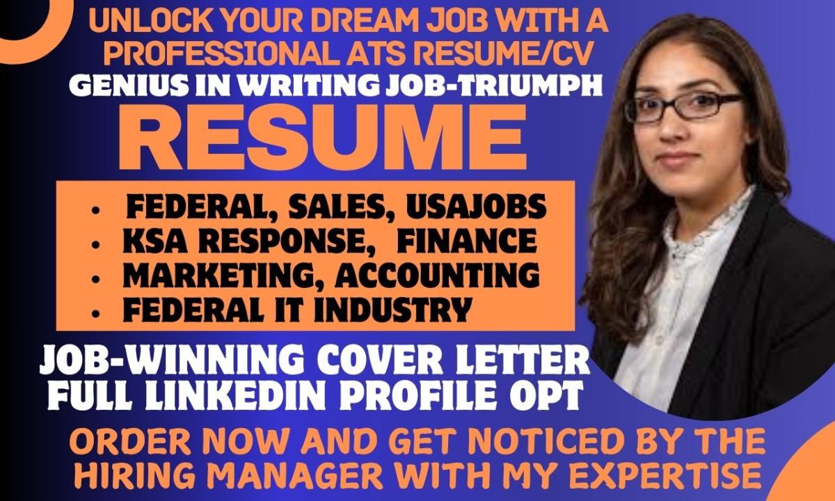 I Will Craft a 24-Hour Federal Resume for USAJobs in the Federal IT and Finance Industries