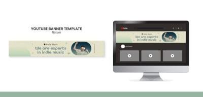 Music Listening Youtube Banner Template – Free Download