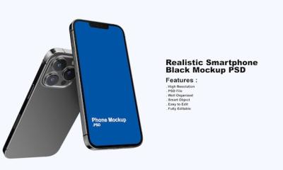 Premium Black Smartphone Mockup – Free Download