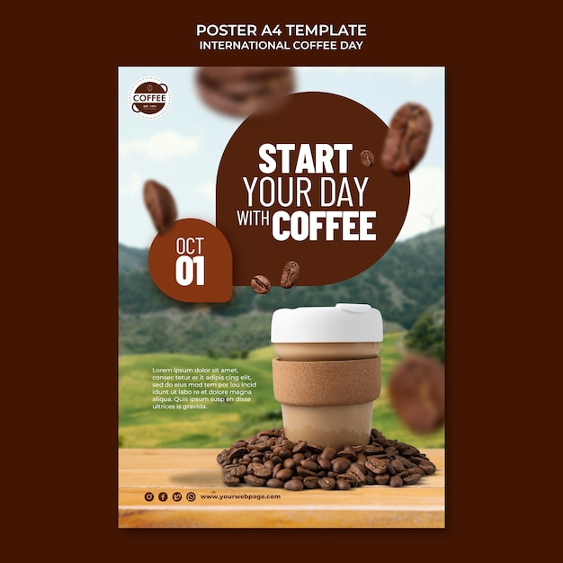 International Coffee Day Poster Template – Free Download