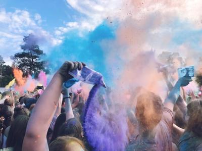 Group of People Celebrating Holi – Free Download of Stock Photos