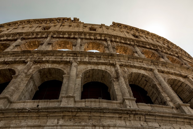 Stunning Facade of the Coliseum in Rome, Italy – Free Download