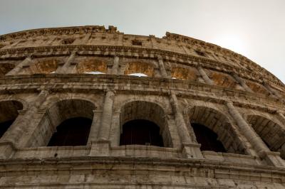 Stunning Facade of the Coliseum in Rome, Italy – Free Download