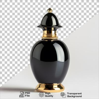 A Black Perfume Bottle with Gold Accents – Free Stock Photo, Download Free