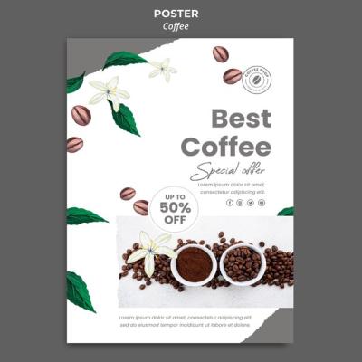 Creative Coffee Poster Template for Free Download