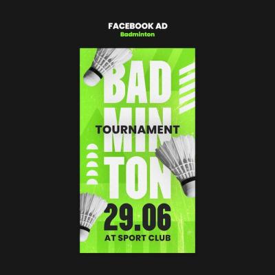 Badminton Template Design – Free Download for Stunning Visuals