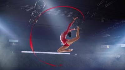 Professional Rhythmic Gymnast in Action – Free Download
