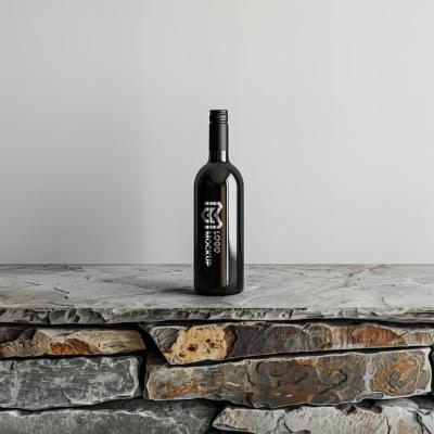 A Bottle of Wine on a Stone Base – Free Stock Photo for Download