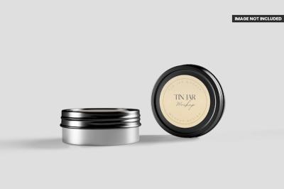 Cosmetic Metal Tin Jar Mockup – Free Download