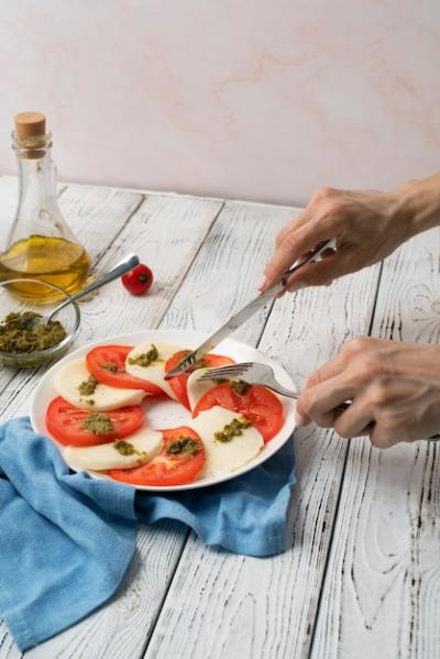 Plate of Mozzarella Cheese and Tomatoes – Free Stock Photo, Download Free