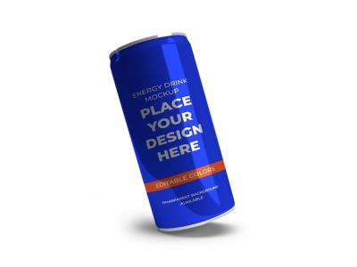 Energy Drink Can Mockup Template for Free Download