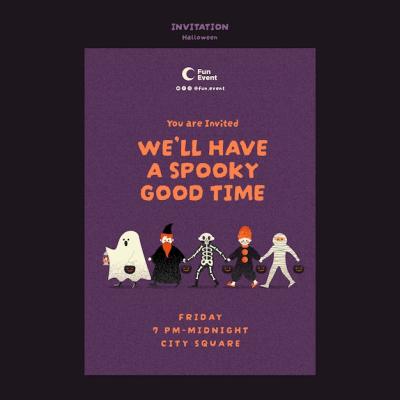 Halloween Celebration Invitation Template – Free Download