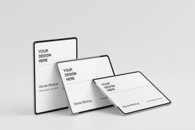 Realistic Tablet Device Mockup on Minimal Background – Free Download