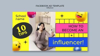 Realistic Emoji Influencer Facebook Template – Free Download
