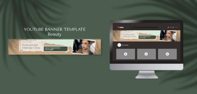 Beauty Class YouTube Banner Template – Free Download