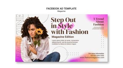 Gradient Beauty Magazine Facebook Template – Free Download