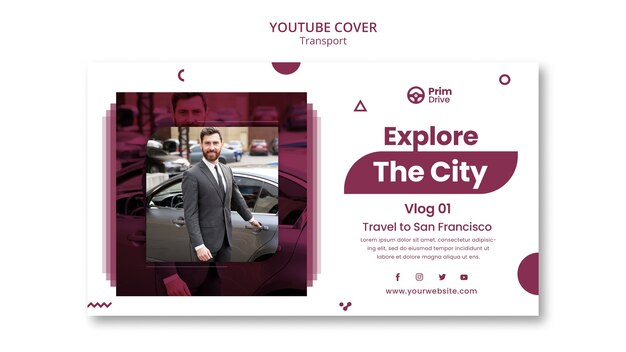 Flat Design Safety Transport YouTube Cover – Free to Download