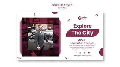 Flat Design Safety Transport YouTube Cover – Free to Download
