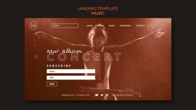 Music Concert Landing Page Template – Free Download