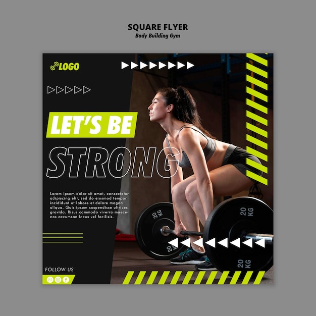 Body Building Workout Flyer Template – Free Download